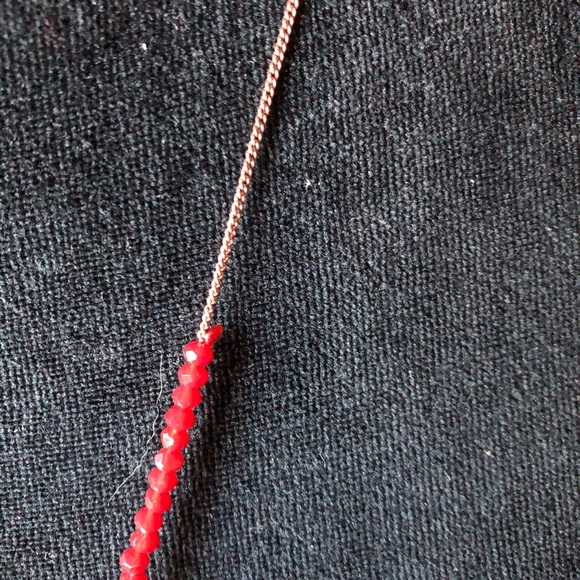 ❤️ Faceted Faux Red Gem Statement Necklace❤️ - Picture 6 of 12